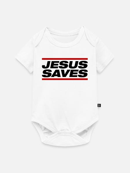 Jesus Rettet - Baby Premium Kurzarmbody - Weiß