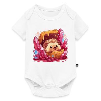 Hedgehog in crystal honey nest - Baby Premium short-sleeve bodysuit - white - Front