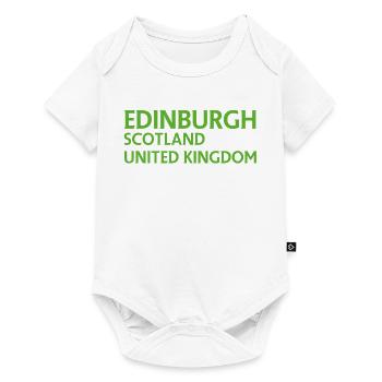 Edinburgh – Scotland Textdesign - Baby Premium short-sleeve bodysuit - white - Front