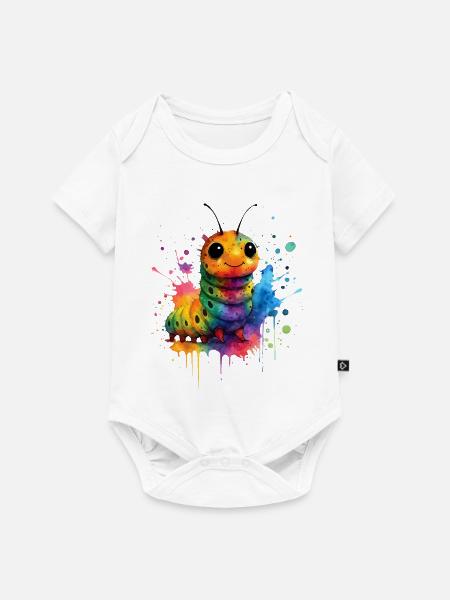 Raupe Schmetterling - Baby Premium Kurzarmbody - Weiß