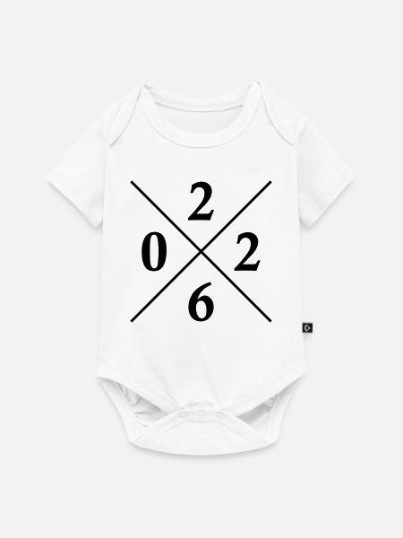 2026 Symbol - Baby Premium Kurzarmbody - Weiß