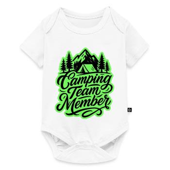 Camping Team Zelt Berge - Baby Premium Kurzarmbody - Weiß - Vorne