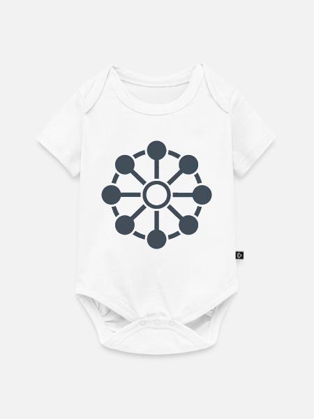 Zentraler Netzstern - Baby Premium Kurzarmbody - Weiß