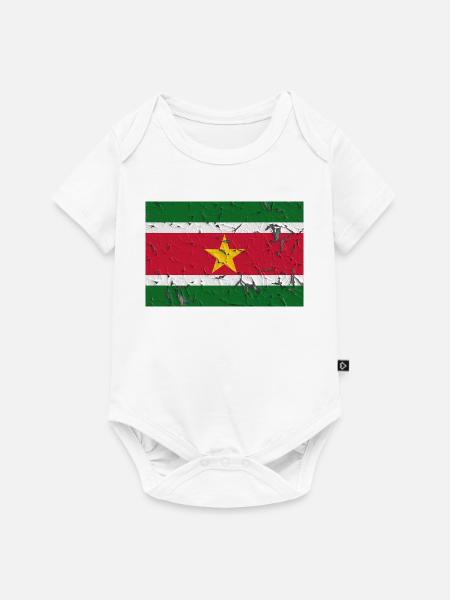 Suriname Suriname - Baby Premium Kurzarmbody - Weiß