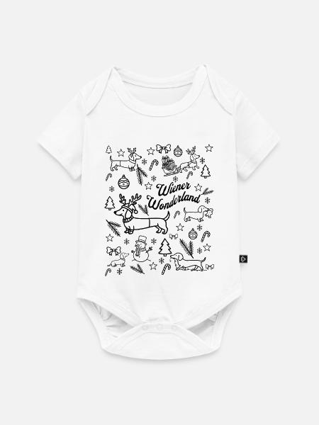 Wiener Wonderland Script - Baby Premium Kurzarmbody - Weiß