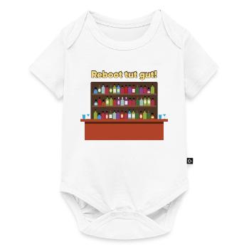 Reboot Bar: Bunte Flaschen - Baby Premium Kurzarmbody - Weiß - Vorne