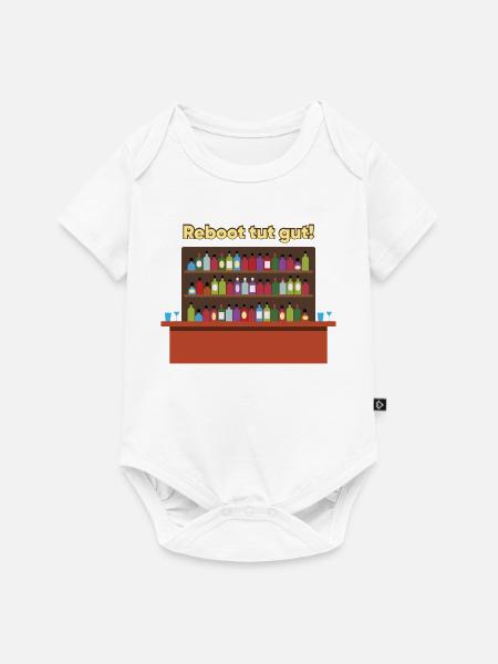Reboot Bar: Bunte Flaschen - Baby Premium Kurzarmbody - Weiß