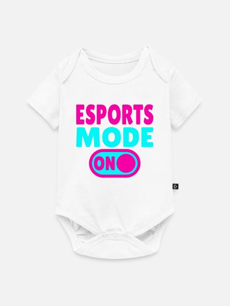 Esports Mode ON – Gaming - Baby Premium Kurzarmbody - Weiß