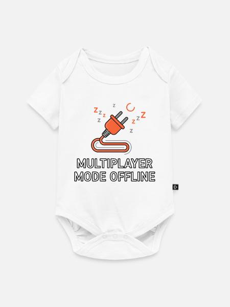 Multiplayer Mode Offline - Baby Premium Kurzarmbody - Weiß