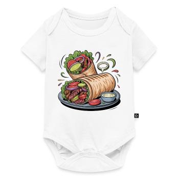 Colorful Vegetable Wrap Art - Baby Premium short-sleeve bodysuit - white - Front