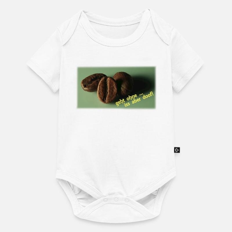 Kaffeebohnen - Baby Premium Kurzarmbody - Weiß