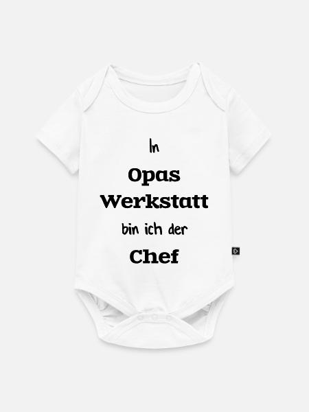 In Opas Werkstatt - Baby Premium Kurzarmbody - Weiß