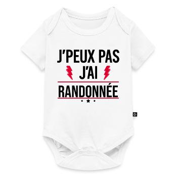 J’peux pas j’ai randonnée Humour Nature - Body à manches courtes Premium Bébé - blanc - Devant