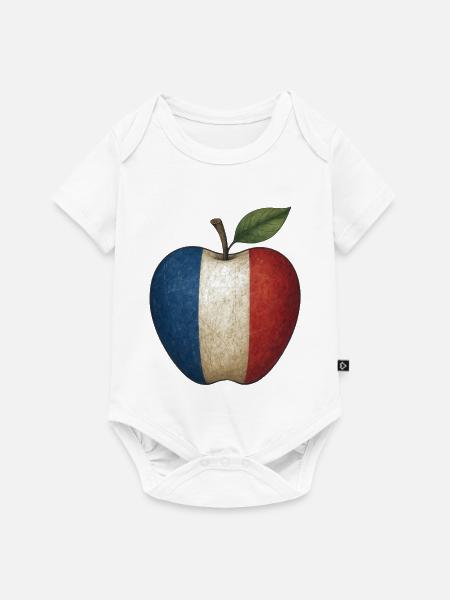 Frankreich - Baby Premium Kurzarmbody - Weiß