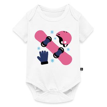 Glam Skate Pink and Blue Helmet - Baby Premium short-sleeve bodysuit - white - Front