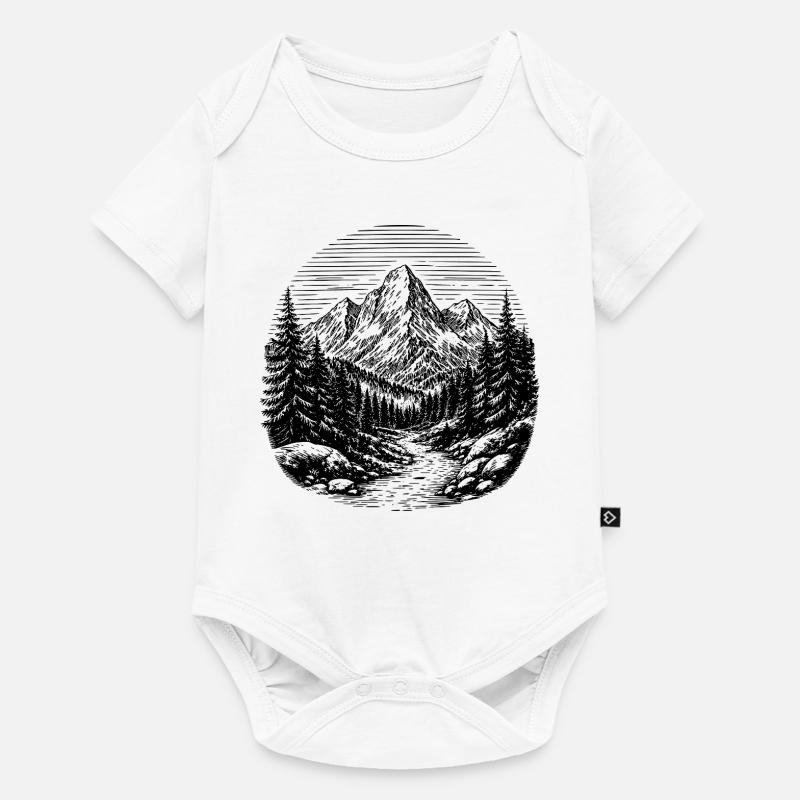 Path through the forest - Baby Premium short-sleeve bodysuit - white