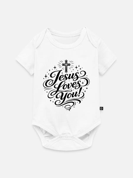 Jesus Liebt Dich - Baby Premium Kurzarmbody - Weiß