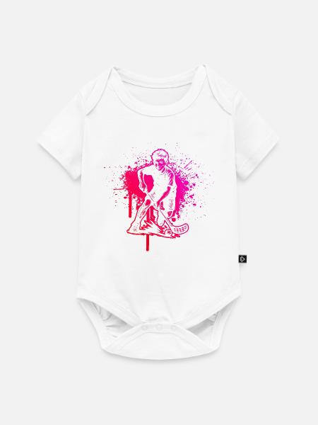 Direkte Floorball Aussage - Baby Premium Kurzarmbody - Weiß