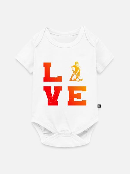 Kurz und klar Floorball - Baby Premium Kurzarmbody - Weiß