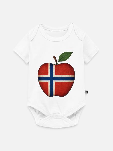 Norwegen - Baby Premium Kurzarmbody - Weiß