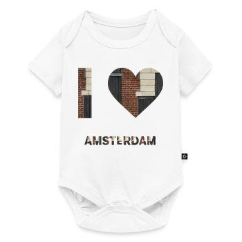 Amsterdam Brick Heart Emblem Tee - Baby Premium short-sleeve bodysuit - white - Front