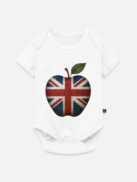 Großbritannien England - Baby Premium Kurzarmbody - Weiß