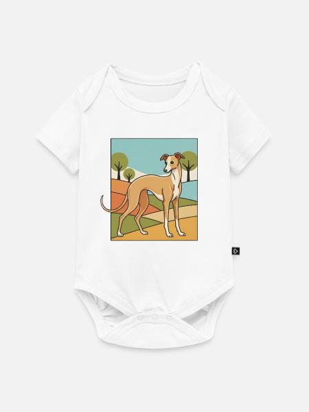 Italienisches Windspiel Windhund - Baby Premium Kurzarmbody - Weiß