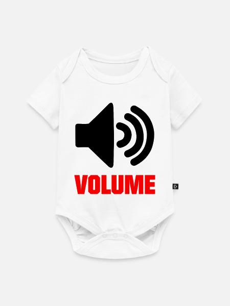 Lautstärke des Lautsprechers - Baby Premium Kurzarmbody - Weiß