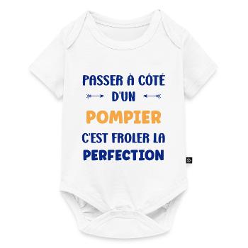 pompier - Body à manches courtes Premium Bébé - blanc - Devant