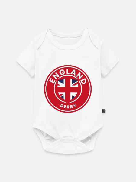 England-Derby-Wappenschild - Baby Premium Kurzarmbody - Weiß
