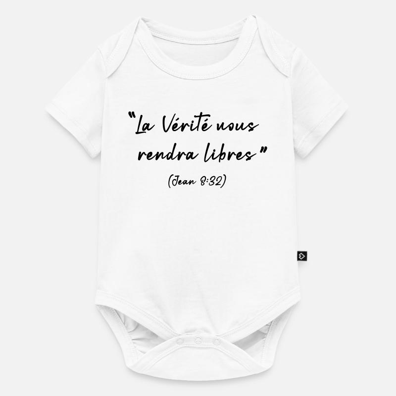 La vérité vous rendra libres, Jean 8:32 - Body à manches courtes Premium Bébé - blanc