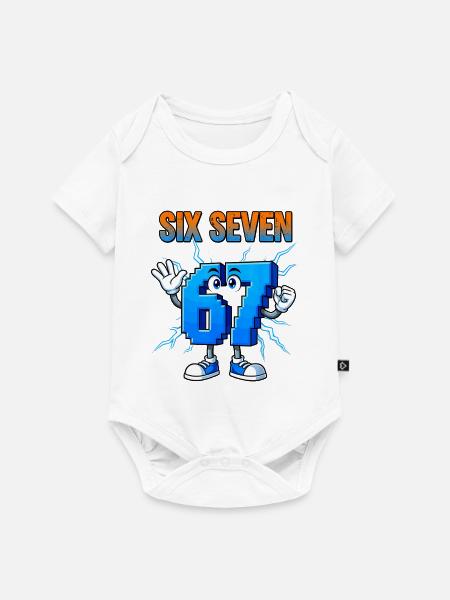 67 Gen Alpha Six Seven Italien 6 7 Brainrot - Body à manches courtes Premium Bébé - blanc