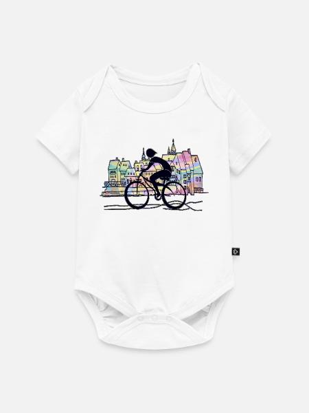 Radfahrer - Baby Premium Kurzarmbody - Weiß