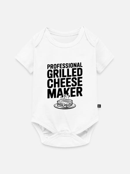 Professioneller Käsegegrillter - Baby Premium Kurzarmbody - Weiß