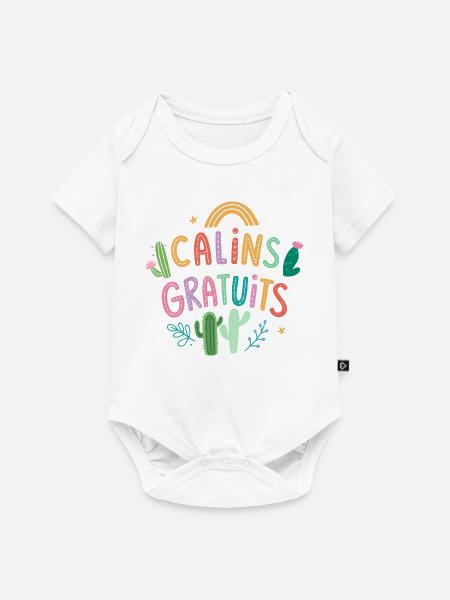 Kaktusfreie Kuscheleinheiten - Baby Premium Kurzarmbody - Weiß