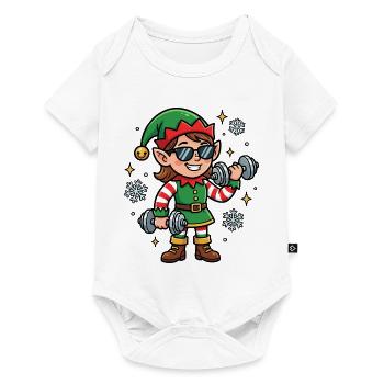 Entraînement amusant pour femmes avec des gestes d’elfe de Noël - Body à manches courtes Premium Bébé - blanc - Devant