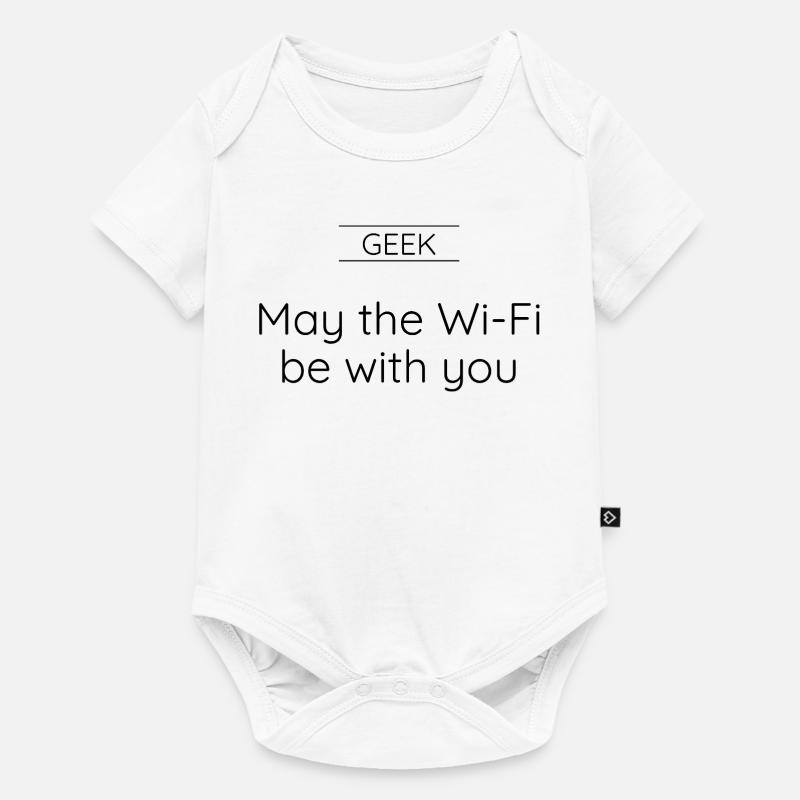 GEEK – Möge das WLAN mit dir sein. - Baby Premium Kurzarmbody - Weiß