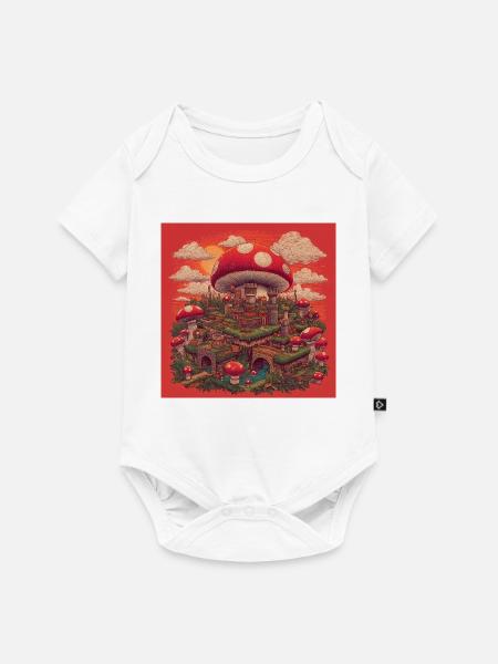 Mushroom Kingdom II - Baby Premium Kurzarmbody - Weiß