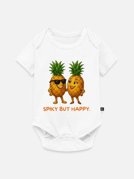 Sonnenananas Duo - Baby Premium Kurzarmbody - Weiß