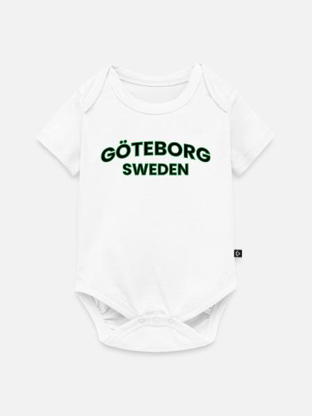 Göteborg in grüner Silhouette - Baby Premium Kurzarmbody - Weiß