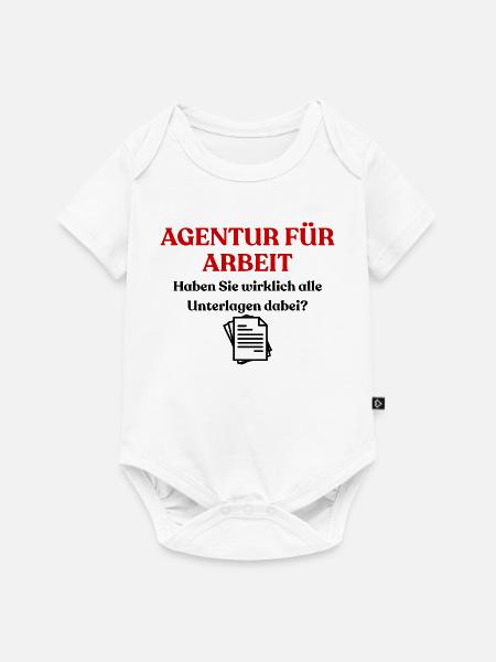 Agentur für Arbeit Design - Baby Premium Kurzarmbody - Weiß