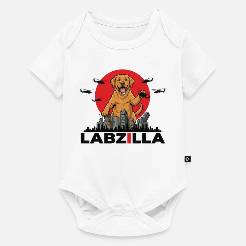 Labzilla – Der ultimative Riesen-Hund - Baby Premium Kurzarmbody - Weiß