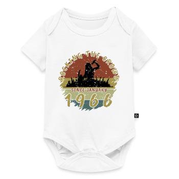 60. Geburtstag Rocking the crowd SNG 01/1966 - Baby Premium Kurzarmbody - Weiß - Vorne