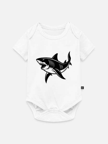Hai - Baby Premium Kurzarmbody - Weiß