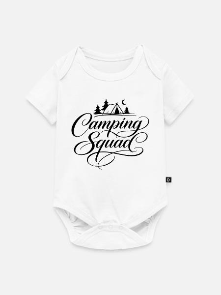 Camping Squad Zelt - Baby Premium Kurzarmbody - Weiß