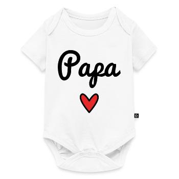 SAINT VALENTIN. PAPA. FÊTE DES PÈRES. BONNE FÊTE - Body à manches courtes Premium Bébé - blanc - Devant