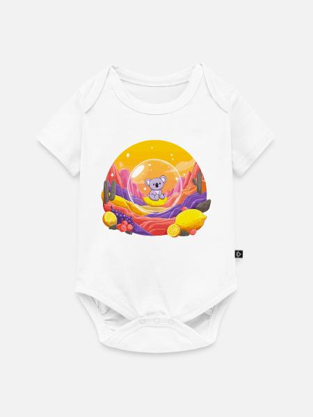 Koala im Glaskugel-Wunderland - Baby Premium Kurzarmbody - Weiß