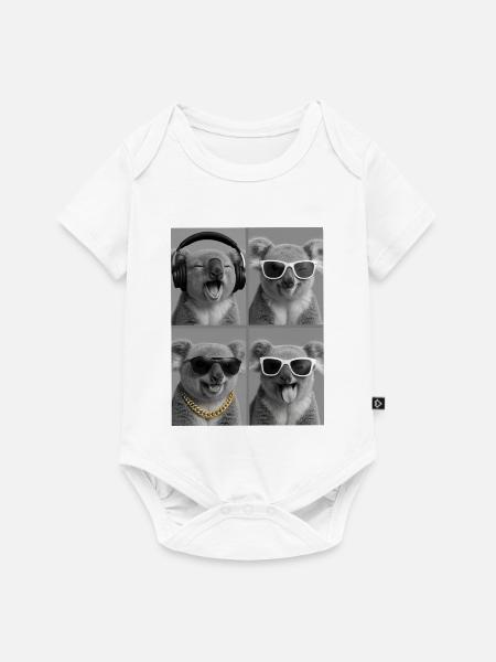 Koala - Baby Premium Kurzarmbody - Weiß