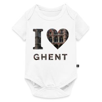 J’adore Gand – Design architectural gothique - Body à manches courtes Premium Bébé - blanc - Devant