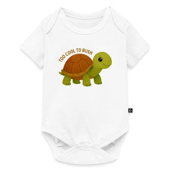 Too Cool To Rush Turtle - Baby Premium short-sleeve bodysuit - white - Front
